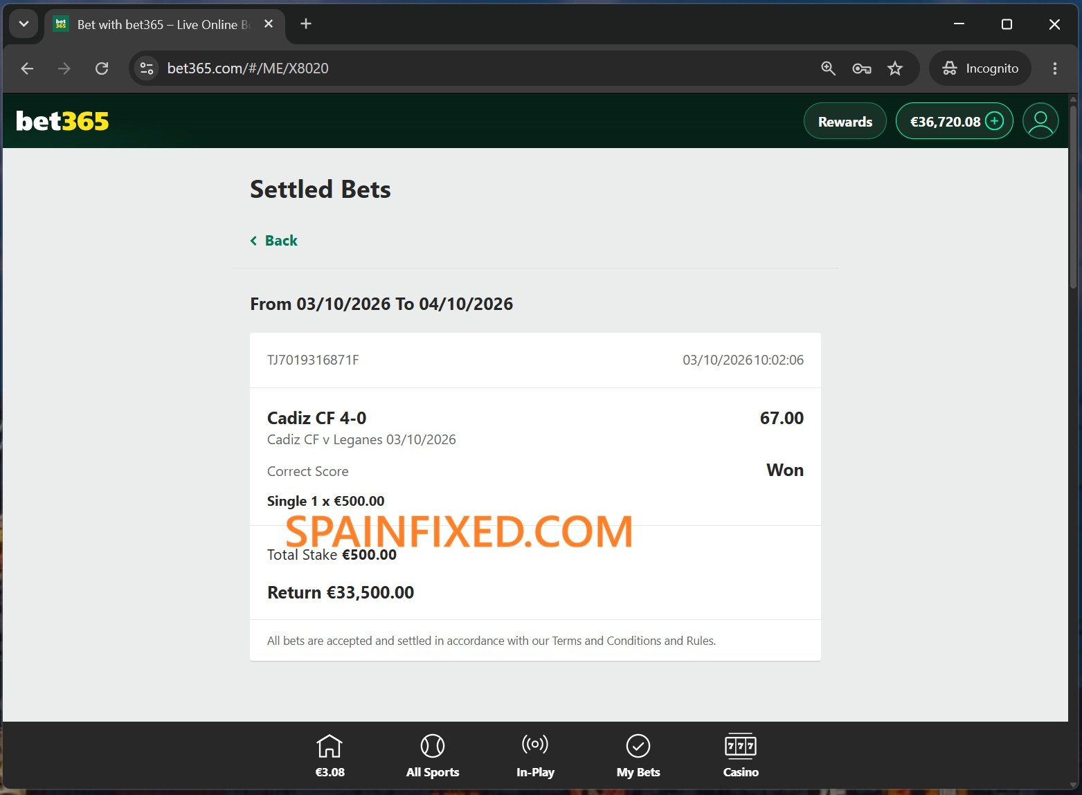 Fixed Matches