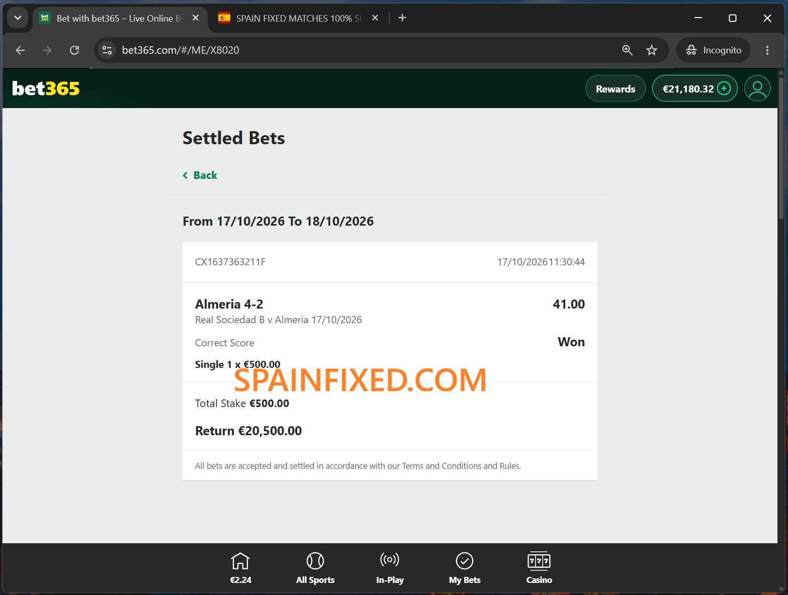 Spain Fixed Matches