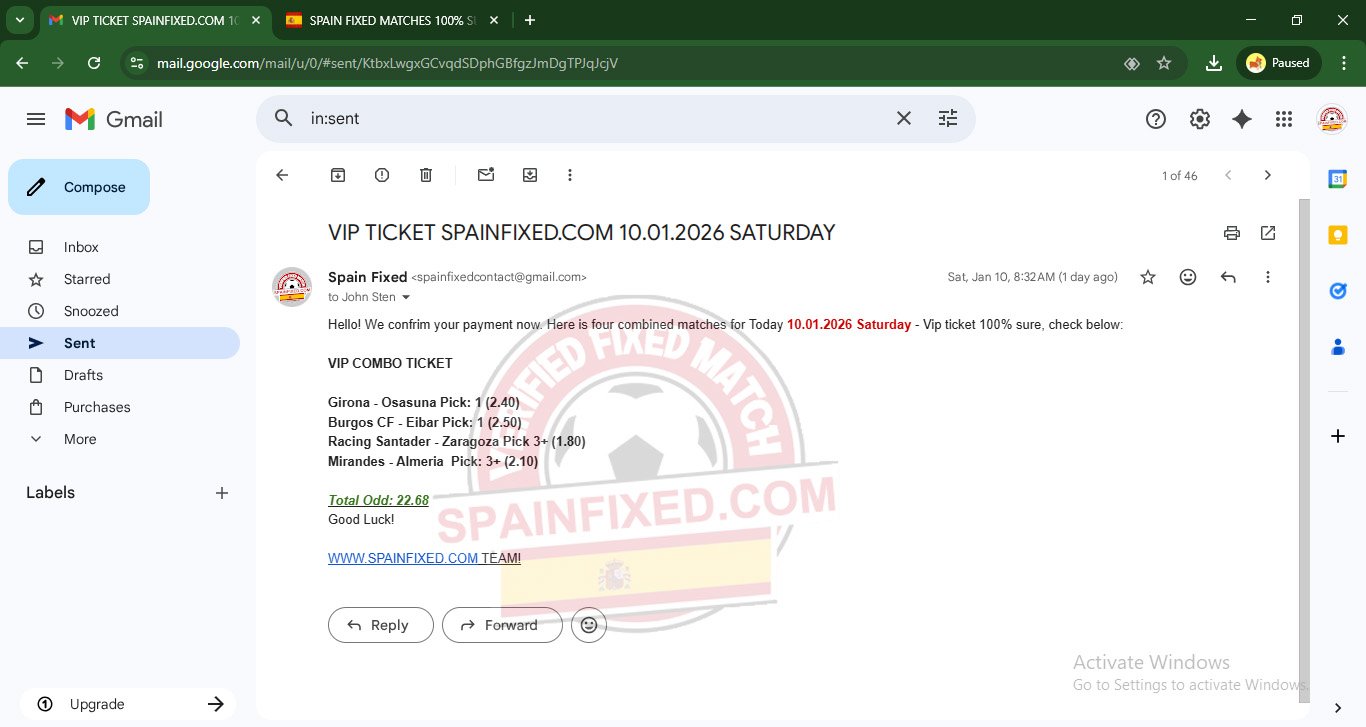 Saturday Fixed Matches